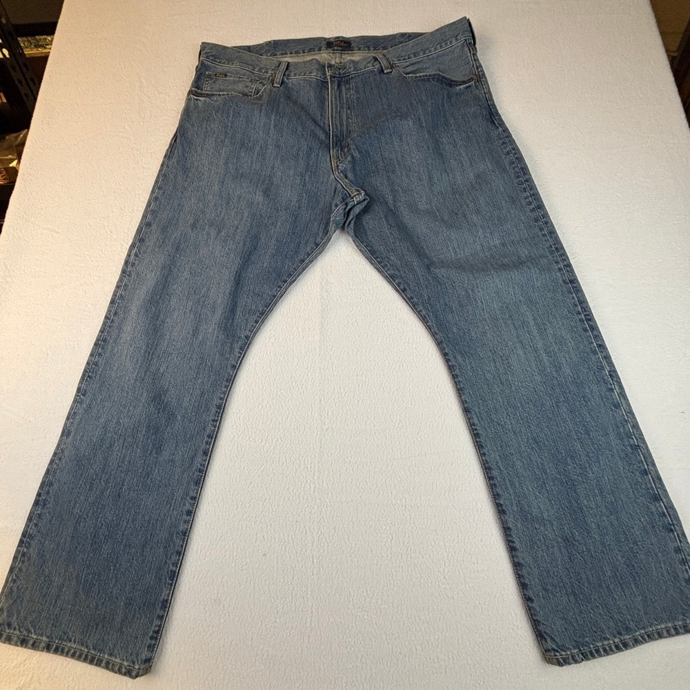 Polo Ralph Lauren Mens Straight Leg Jeans Medium Wash Denim Blue 40x30